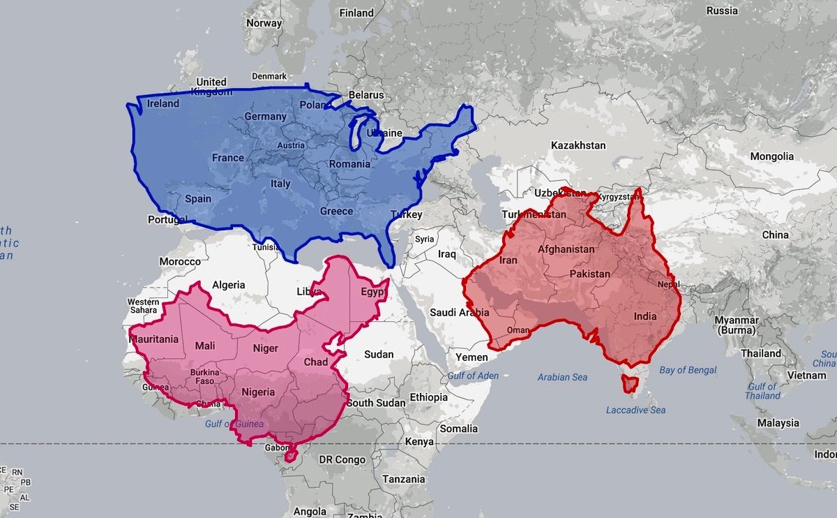 Mercator Map Distortion Of The World 1200x742 