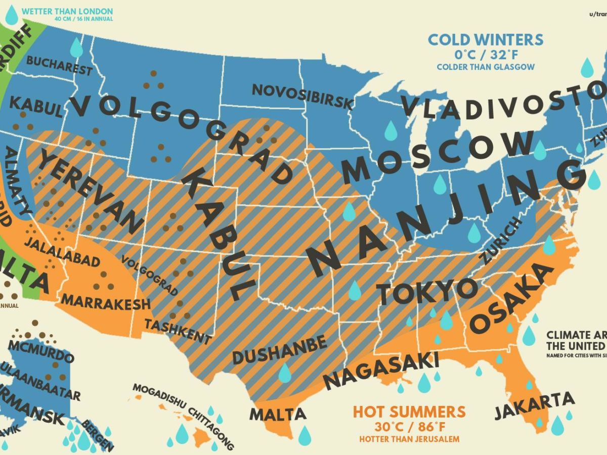 Most Mild Climate In The United States