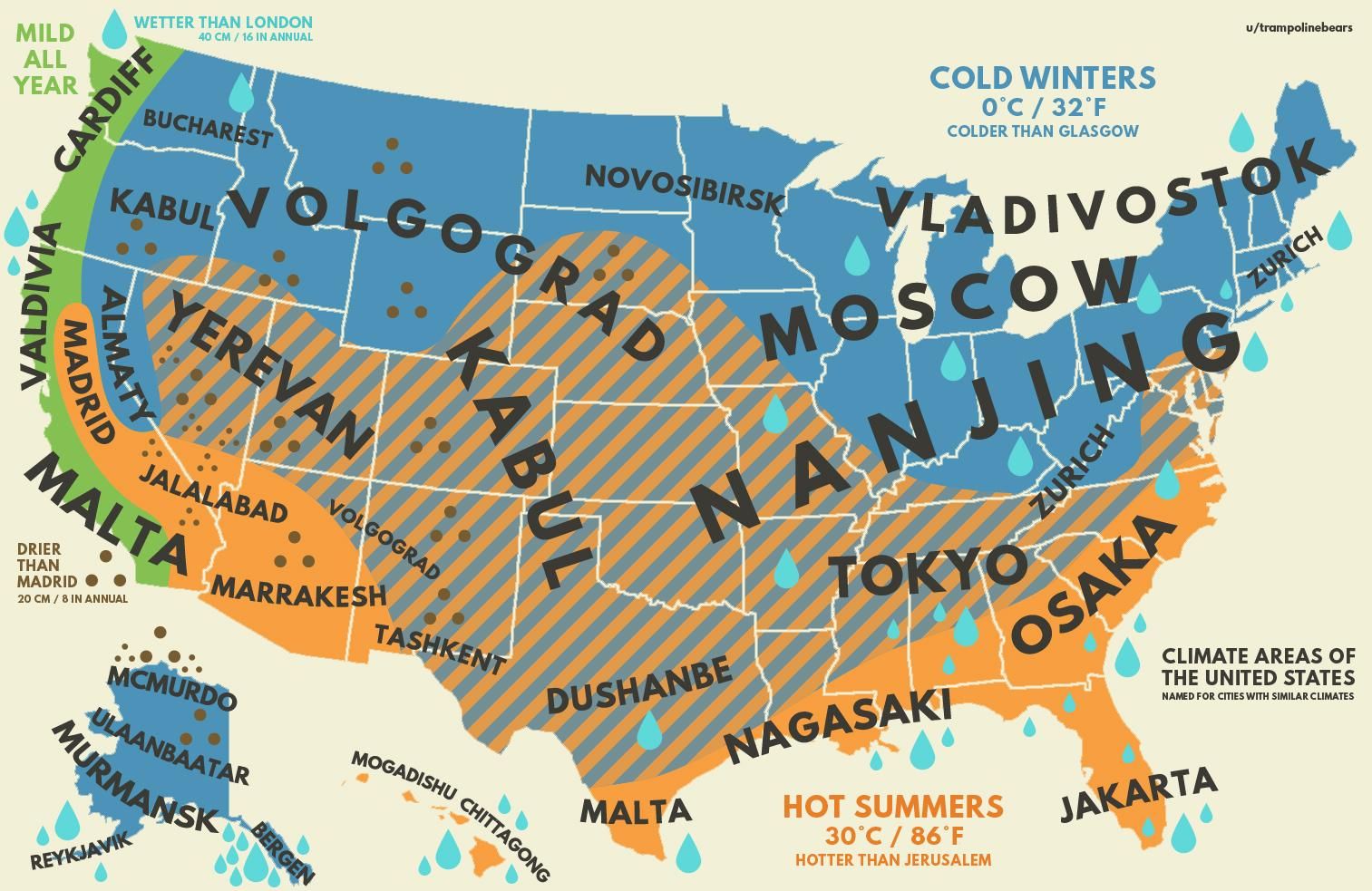 Mapped How US Climates Stack Up Against Climates Around The World