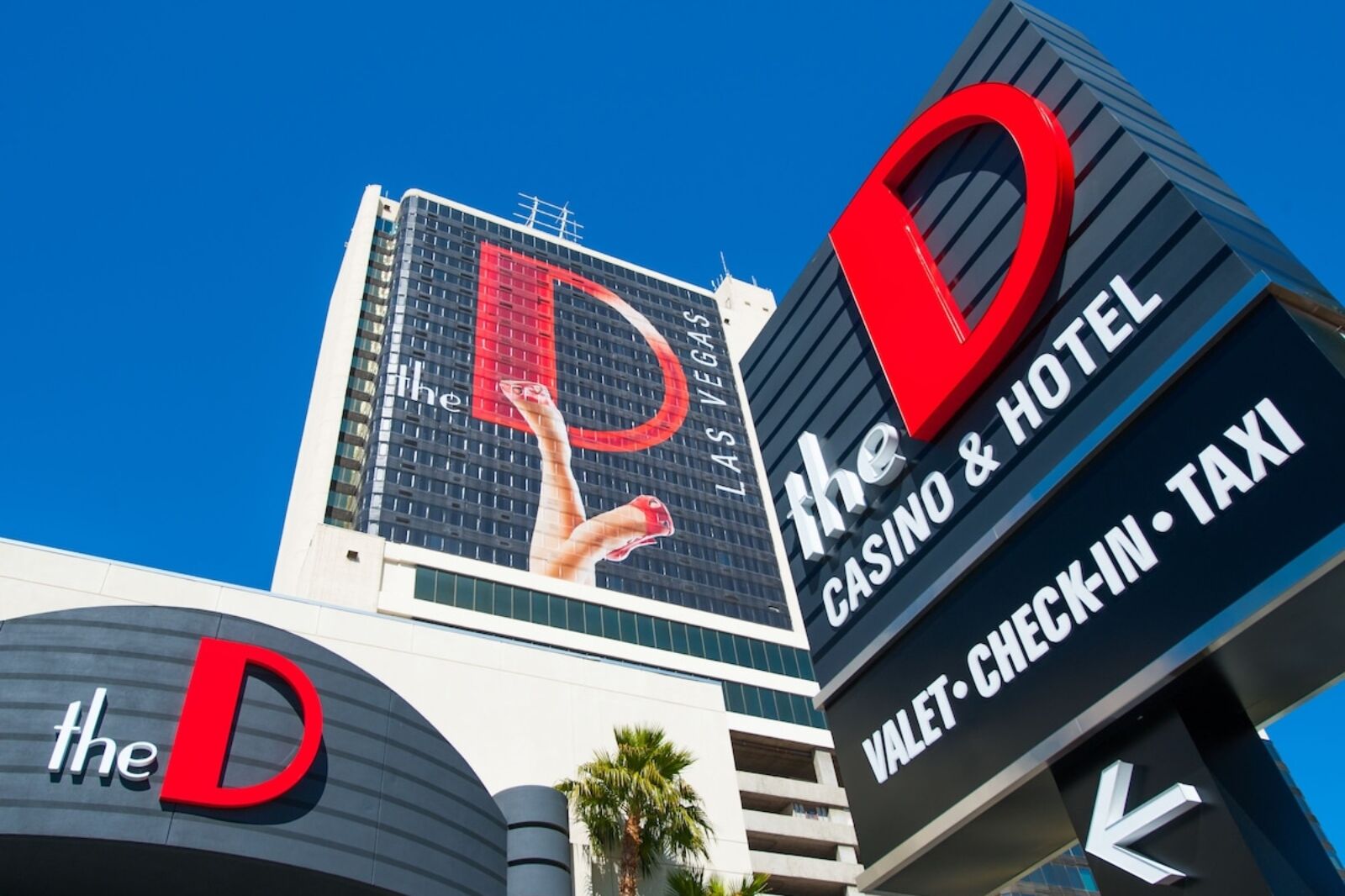 External photo of The D hotel one of the best places to stay in Las Vegas 
