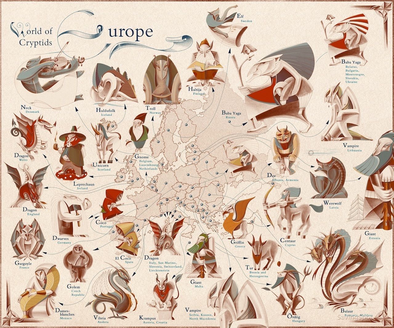 Mythical Creatures of Europe