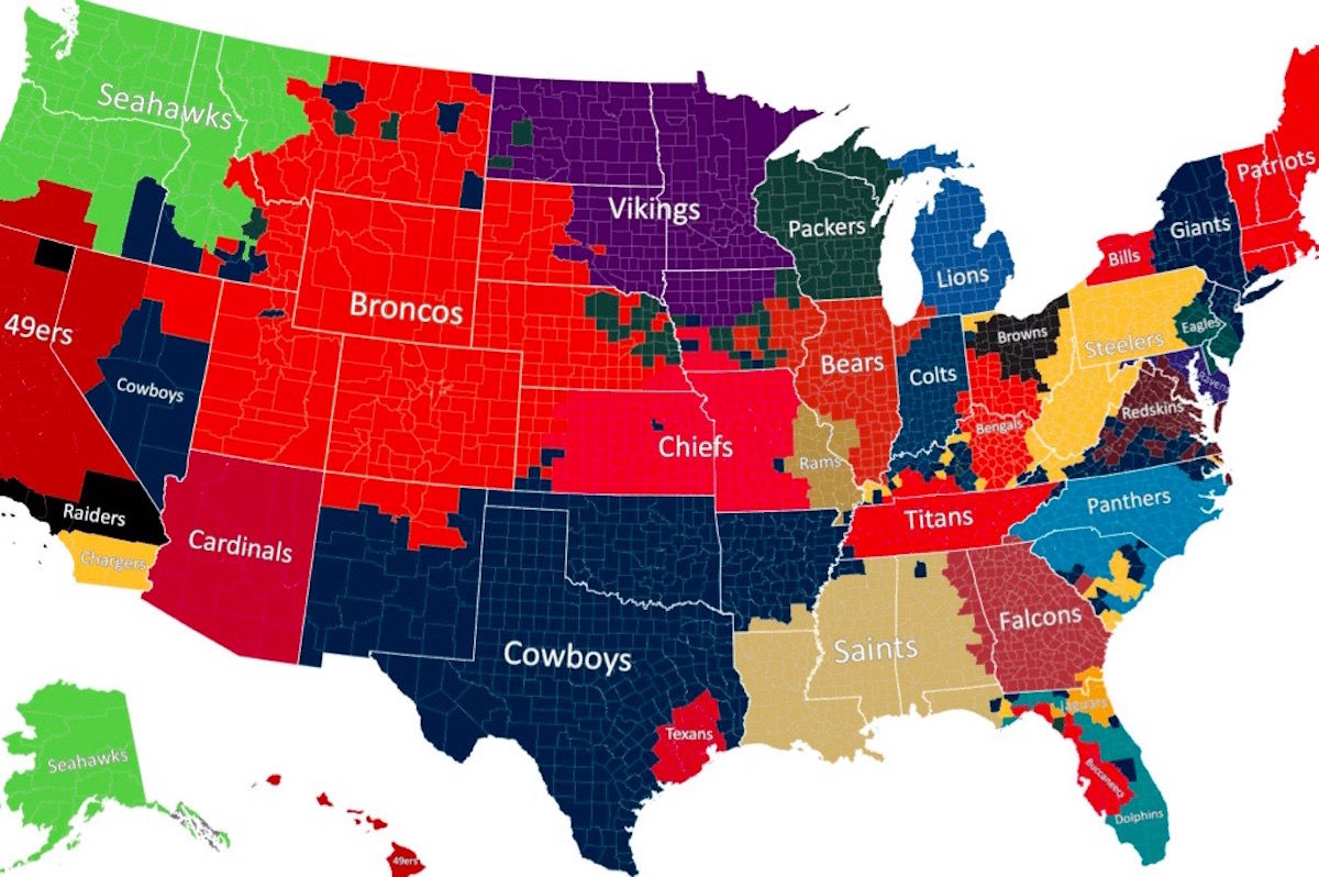 This Is Where You Can Find Your Fellow NFL Team Fans