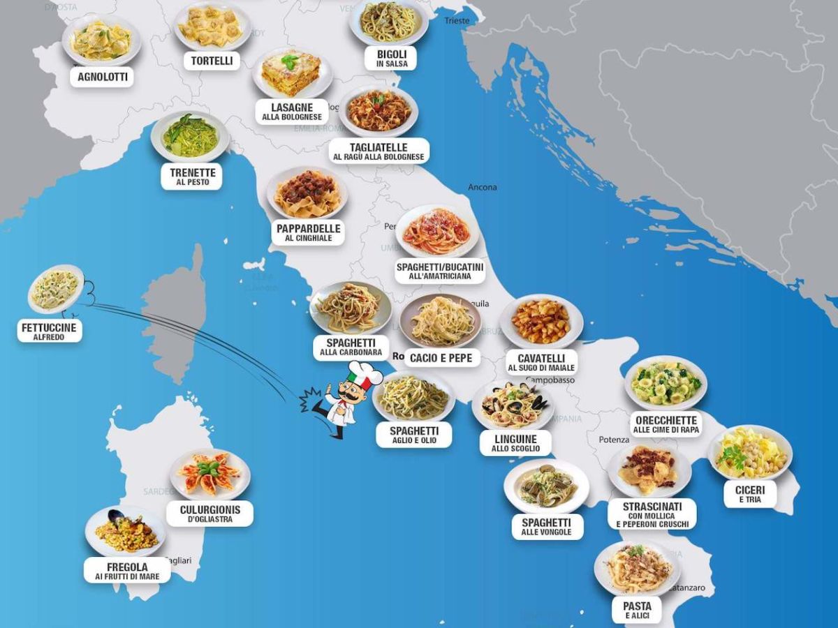 This Map Of Italys Famous Pasta Dishes Is Mouthwatering 8412