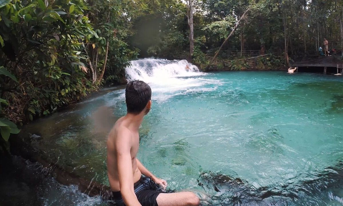 Natural pool in the capital of Brazil 