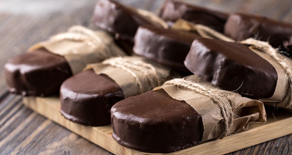 Chocolate covered kariokes, Greek walnut cookies
