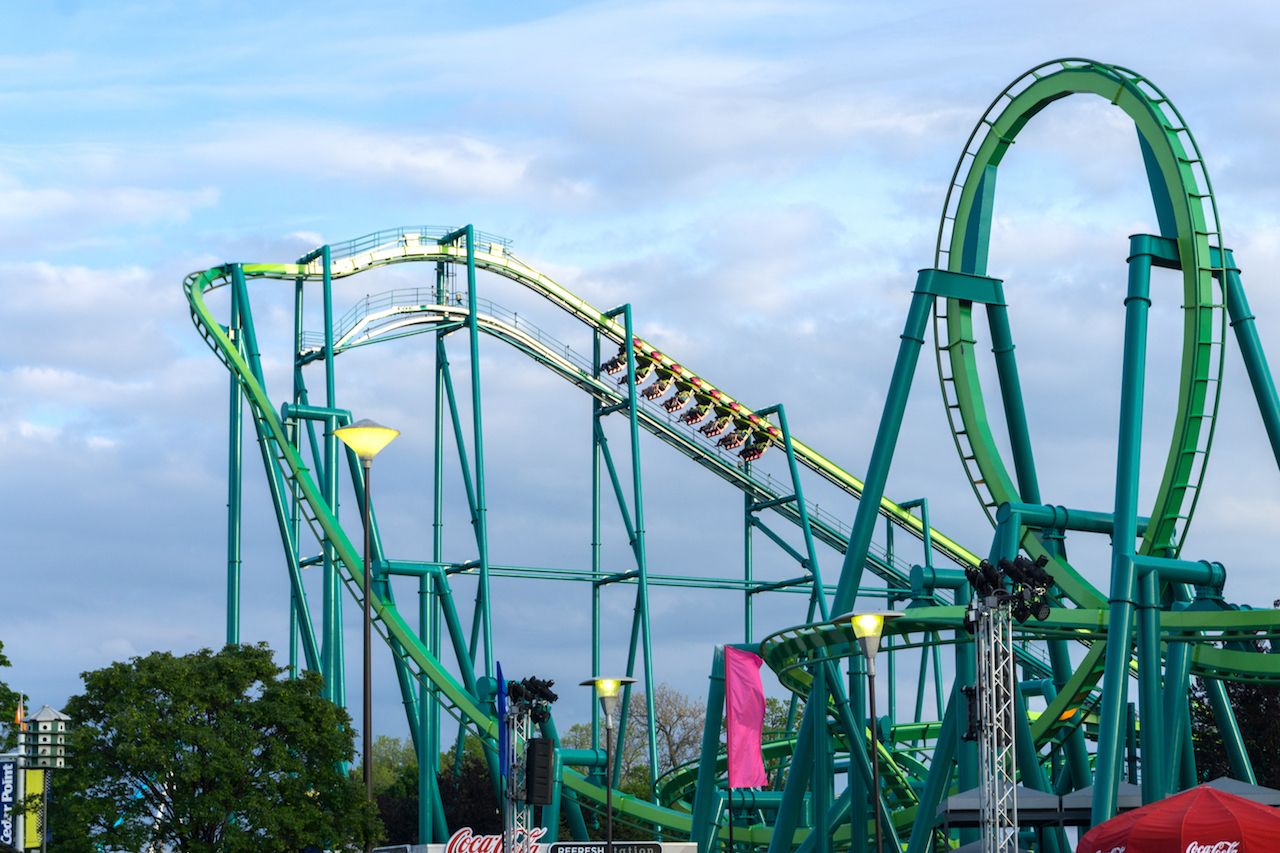 Roller coasters at cedar point sandusky ohio