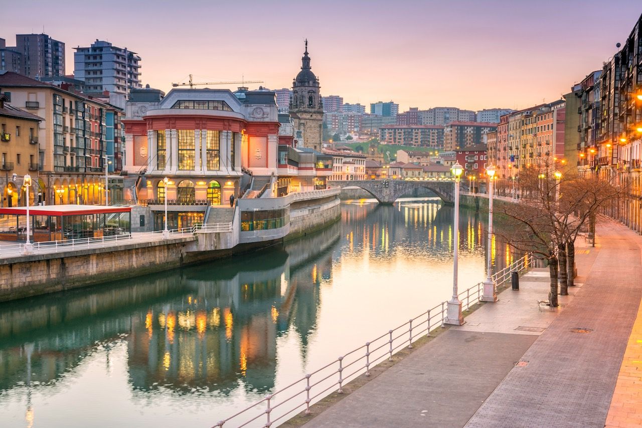 Bilbao Spain sunset
