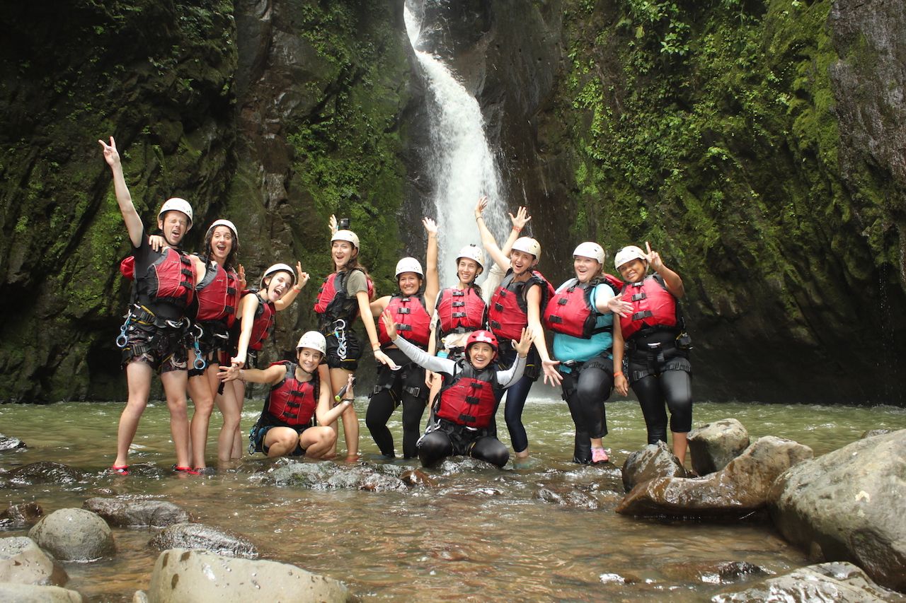 Gravity waterfalls in Costa Rica