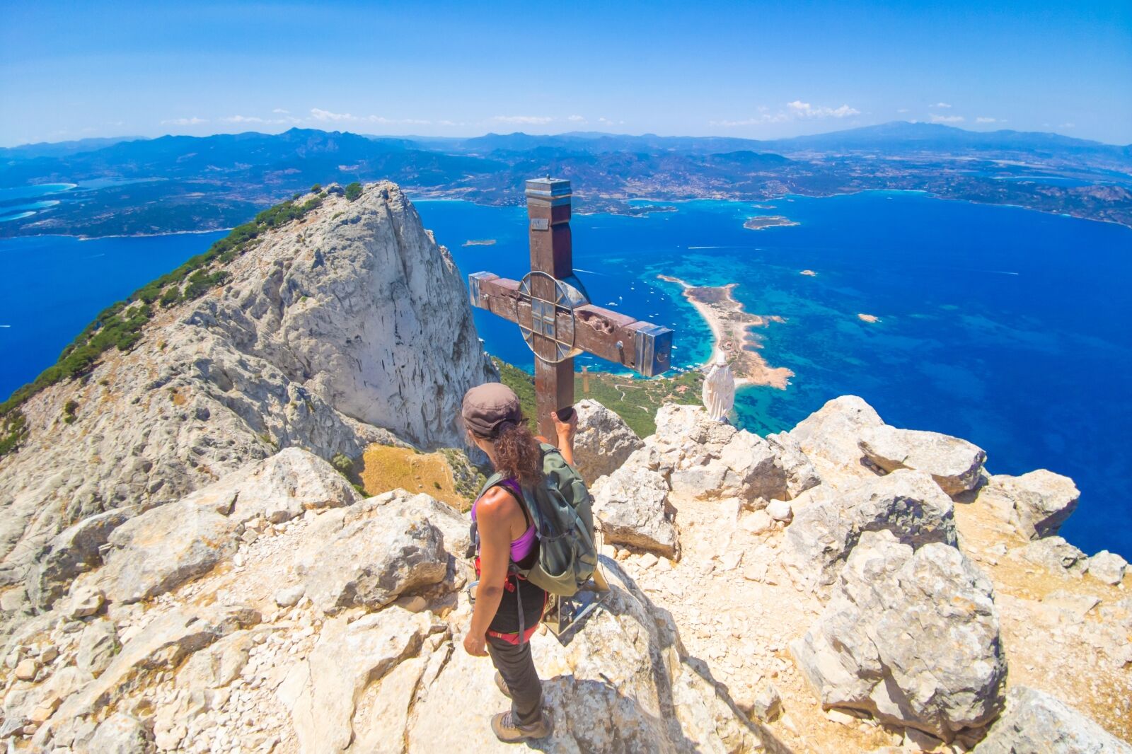 The worderful mountain island in Sardinia region, with beach, blue sea, and incredible alpinistic trekking to the summit named Punta Cannone.