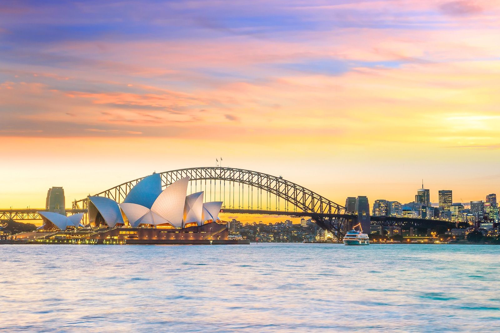 Harbour Bridge and Opera House Sydney Australia Lufthansa