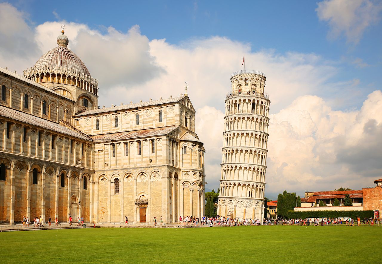 The Leaning Tower of Pisa in Italy