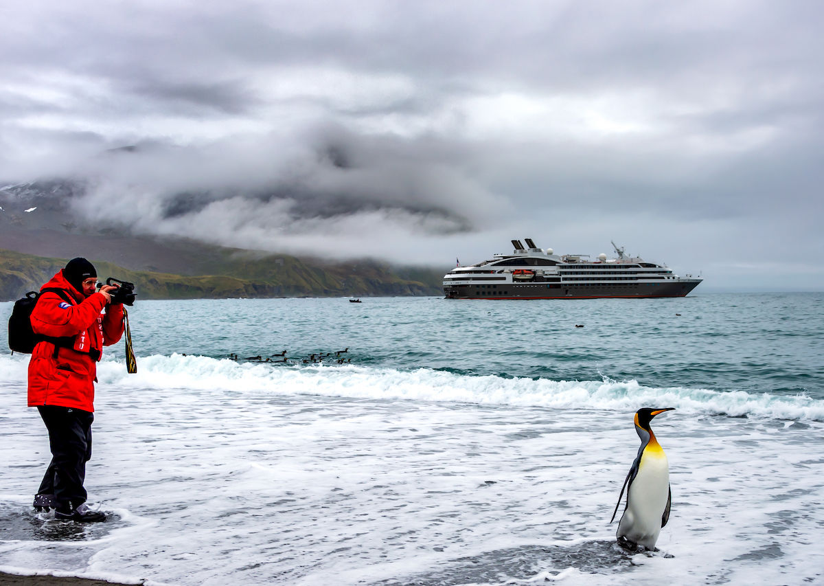 Tourists in the ship