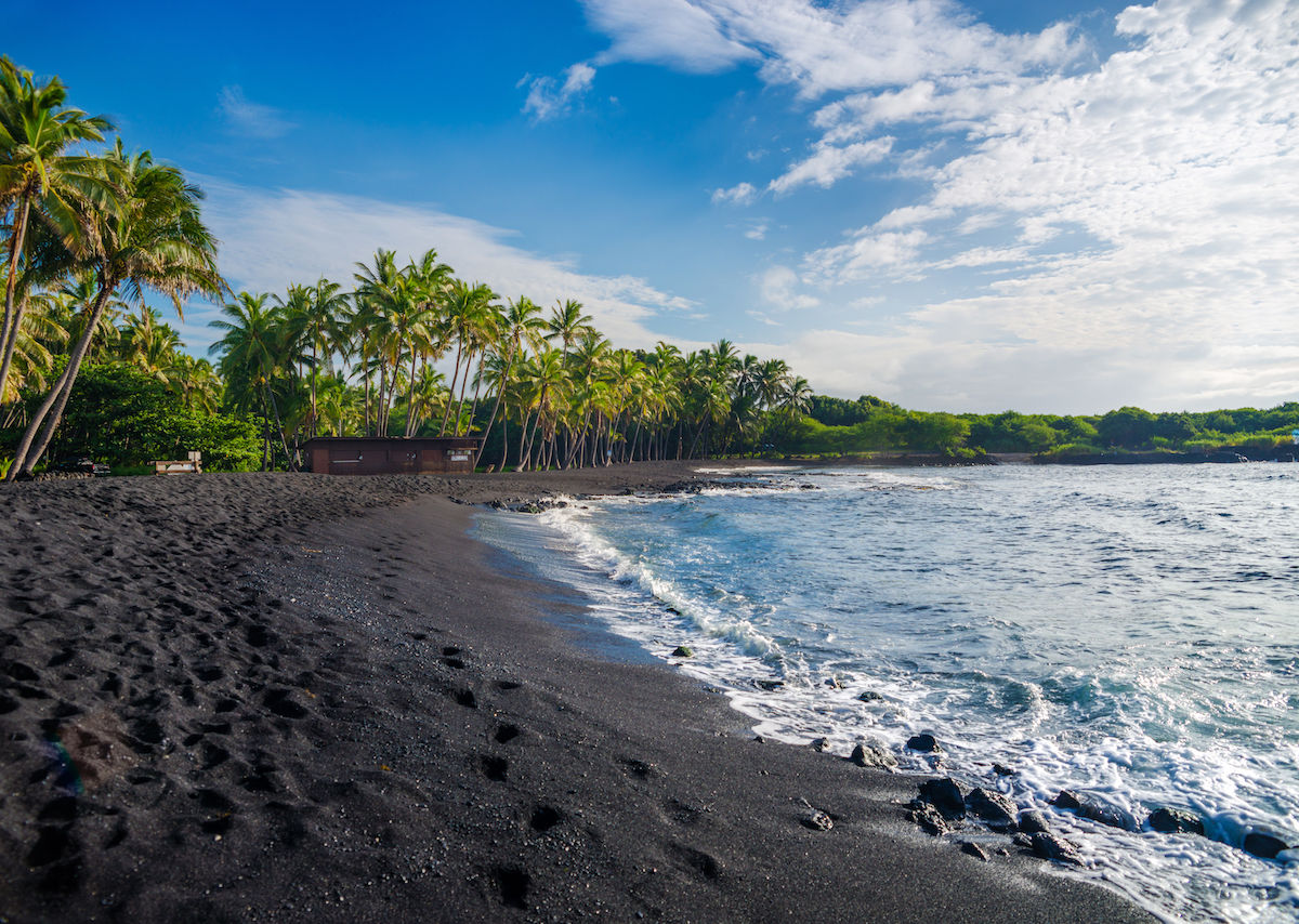 Hawaii's New Black-Sand Beach Created by Volcano Eruption