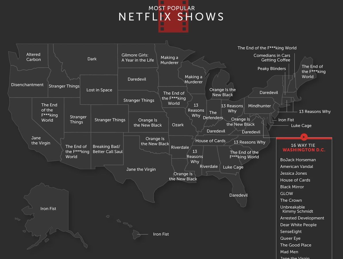 Most Popular Netflix Shows by State