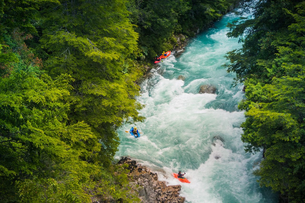 Kayaking at Futaleufu River, Patagonia