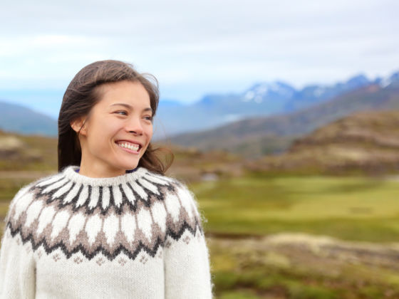 Women pullover with Nordic pattern Icelandic sweater Fair isle sweater