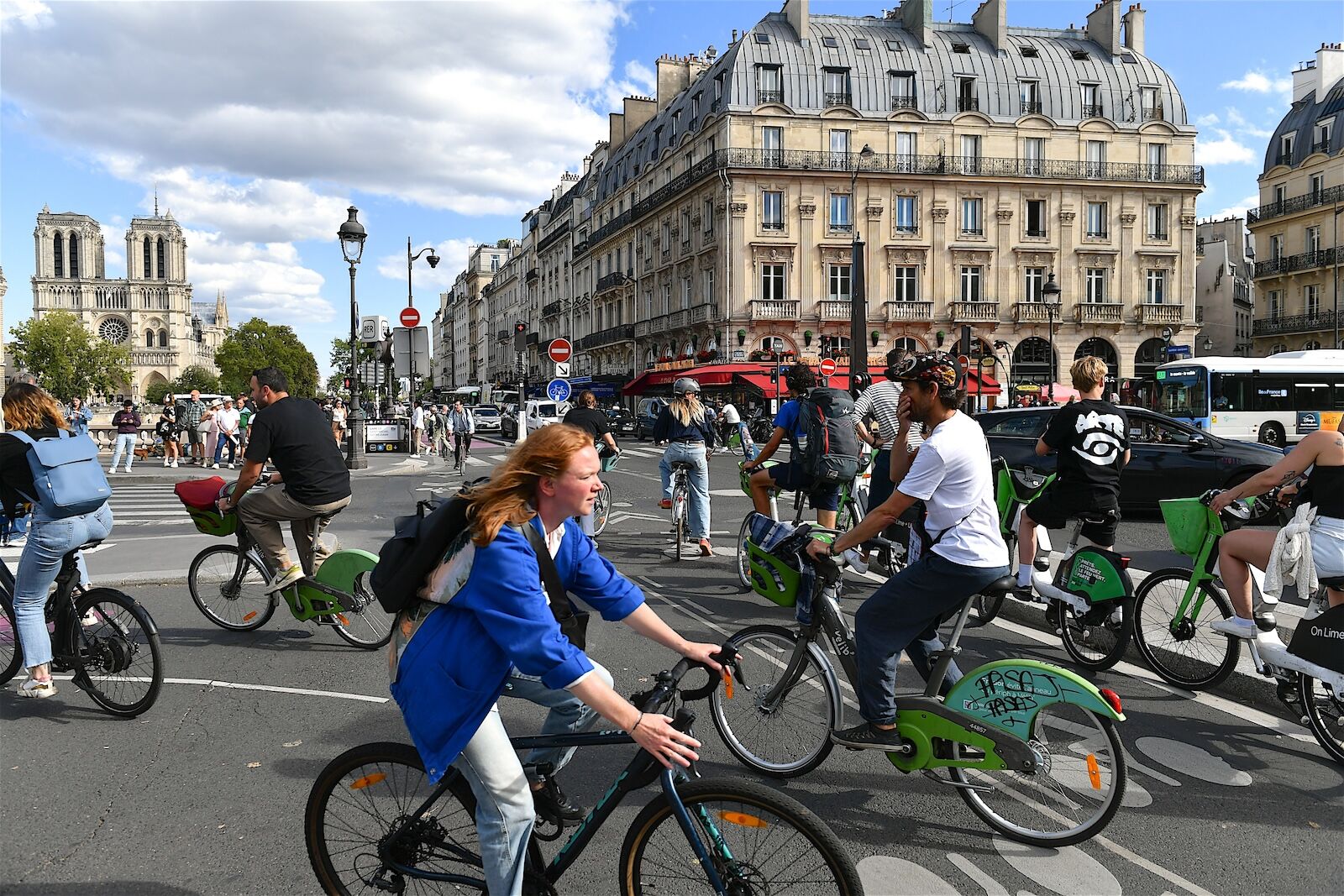 bikers in paris