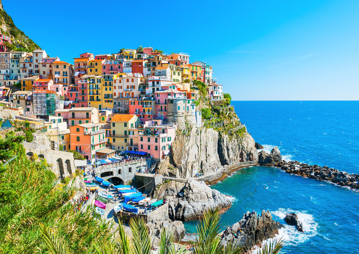 Manarola, Italy, Europe, Liguria, Cinque Terre, sea, Mediterranean