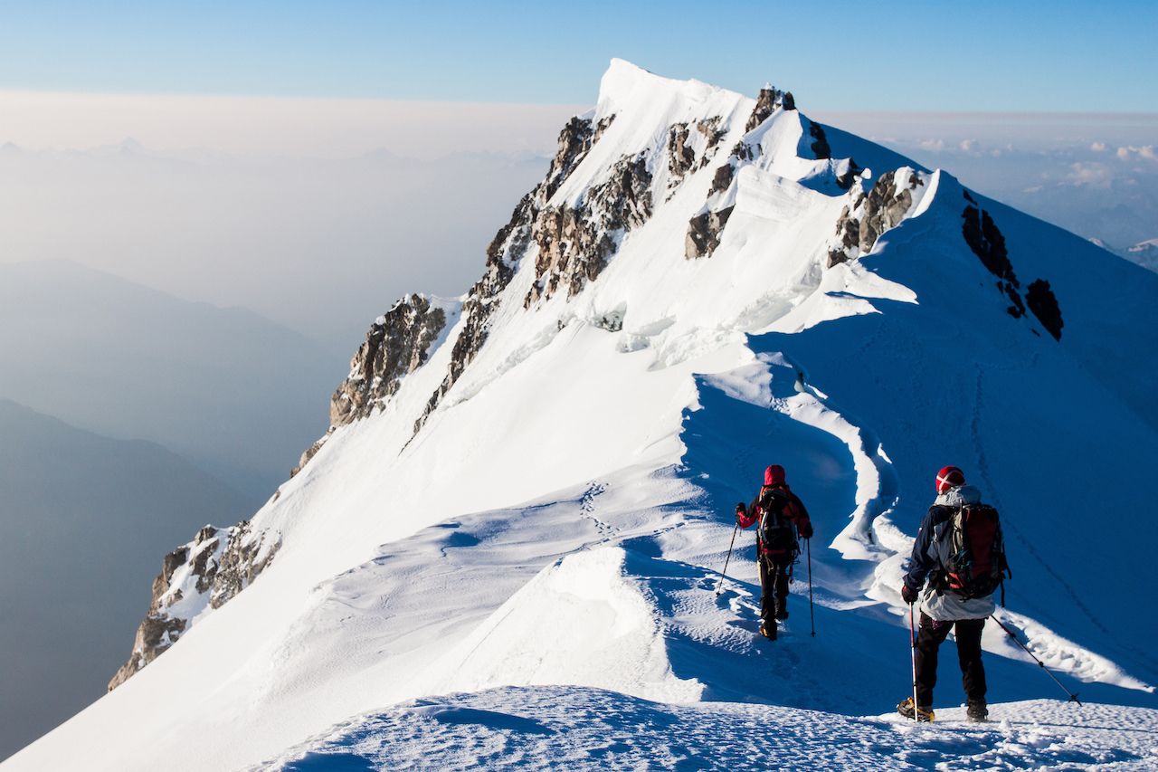 Climbers on Mont Blanc