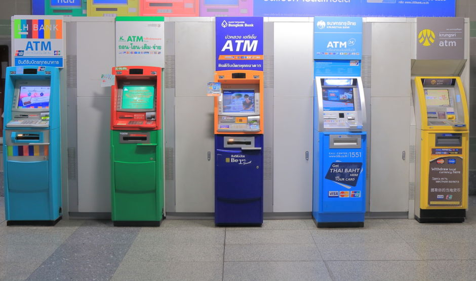 an atm or money exchange