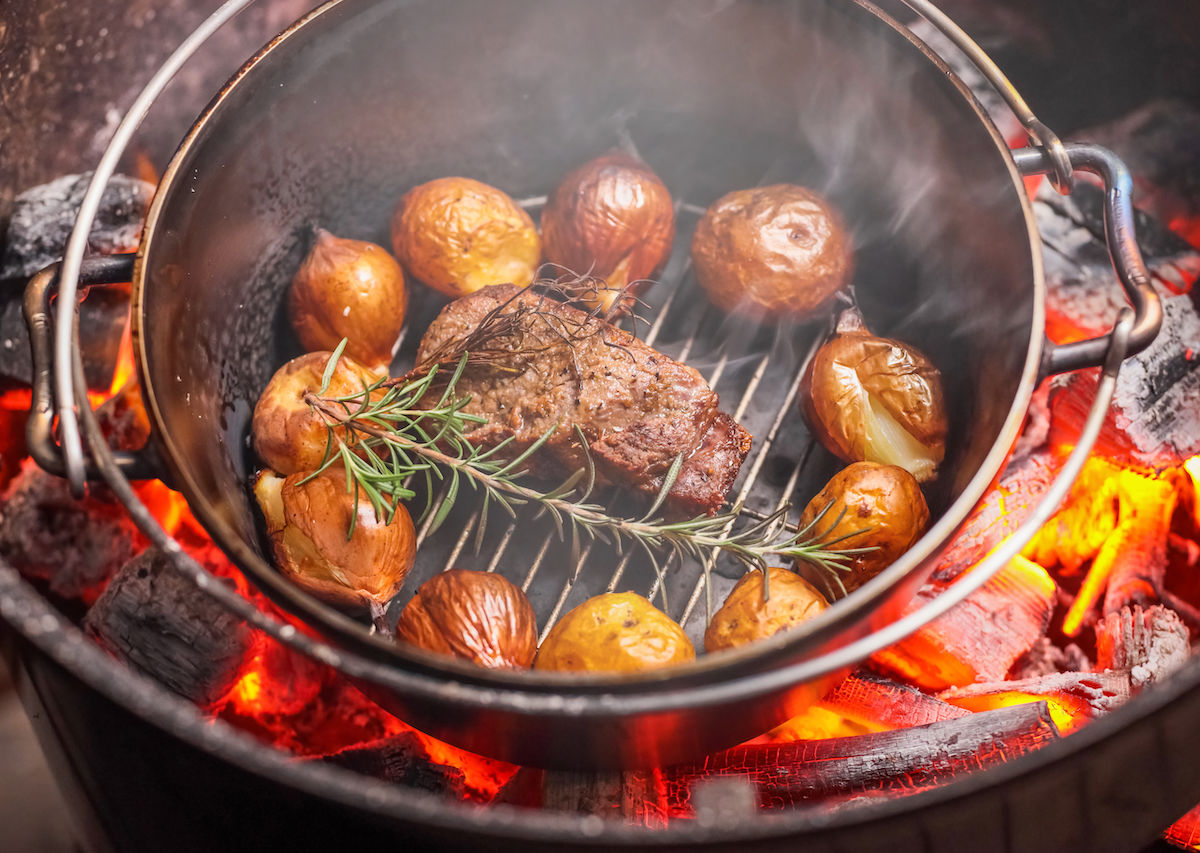 How To Cook With a Dutch Oven When Camping in a Fire