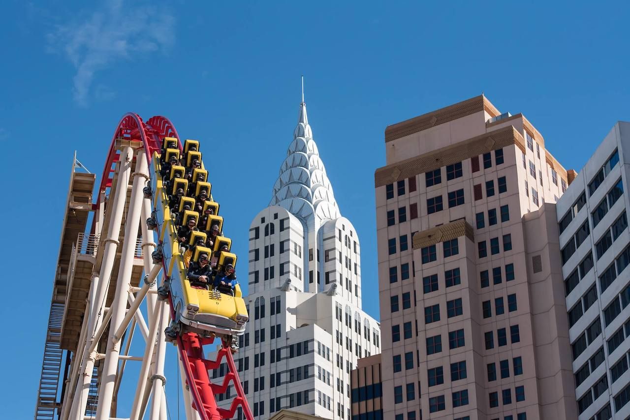 Roller Coaster at New York New York Hotel in Las Vegas