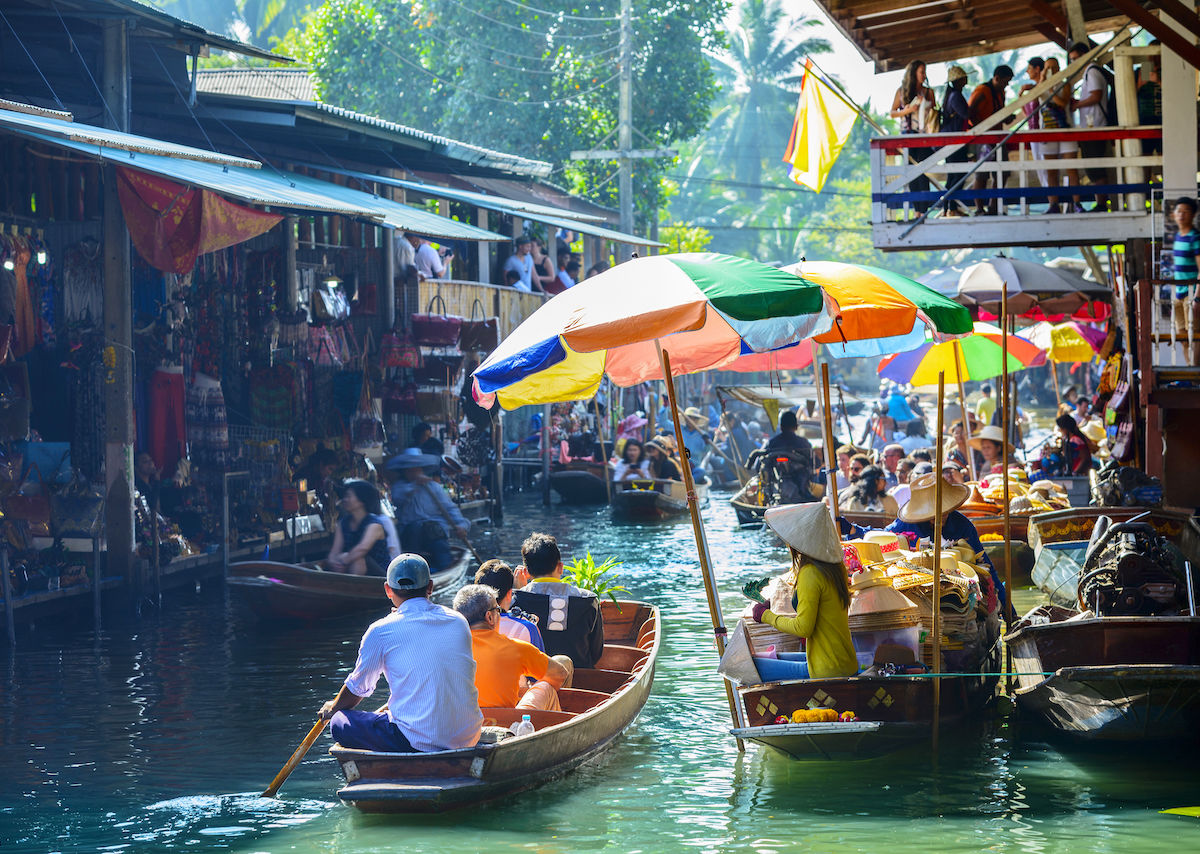 Best Bangkok Street Food And Shopping Markets   Damnoen Saduak Floating Market 1200x854 