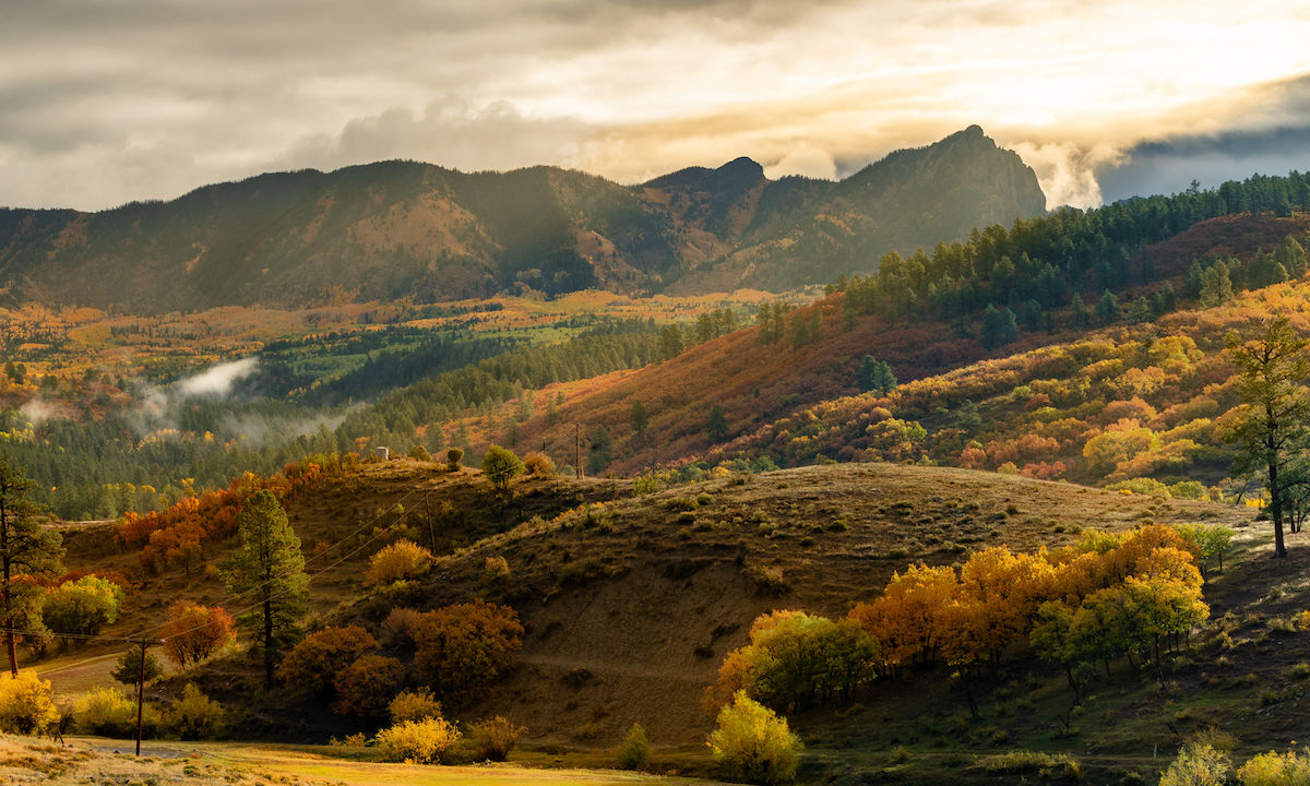 Real autumn mountain landscape near Chama, New Mexico