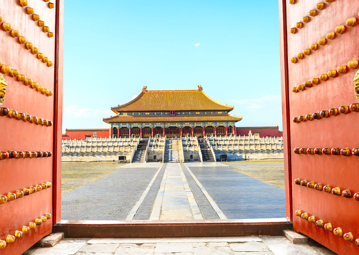 Forbidden city palace interior, beijing, china