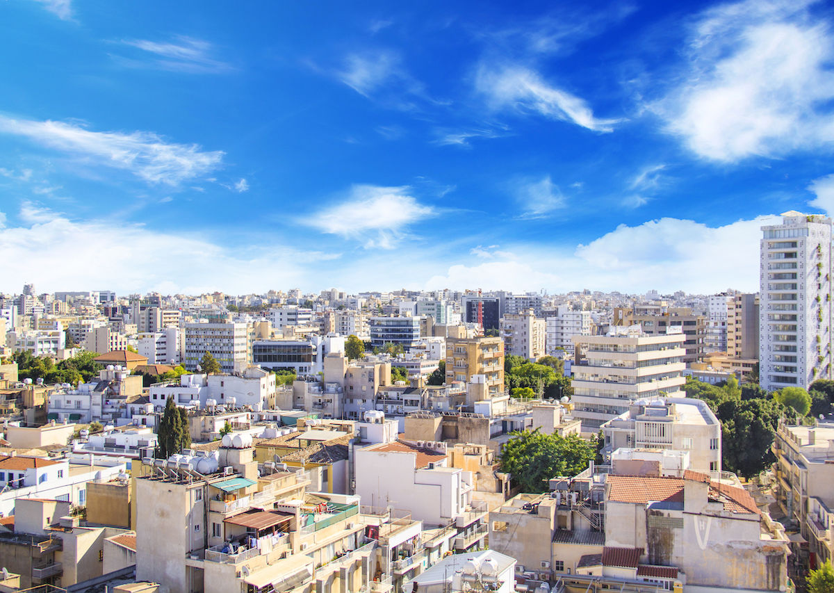 A view across the buffer zone in Nicosia, Cyprus between the Greek Cypriot  and Turkish Cypriot sides of the last divided city in europe Stock Photo -  Alamy