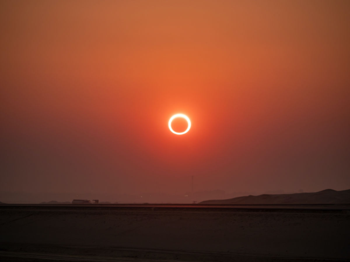 December 26, 2019 Solar Eclipse Above Middle East and Asia