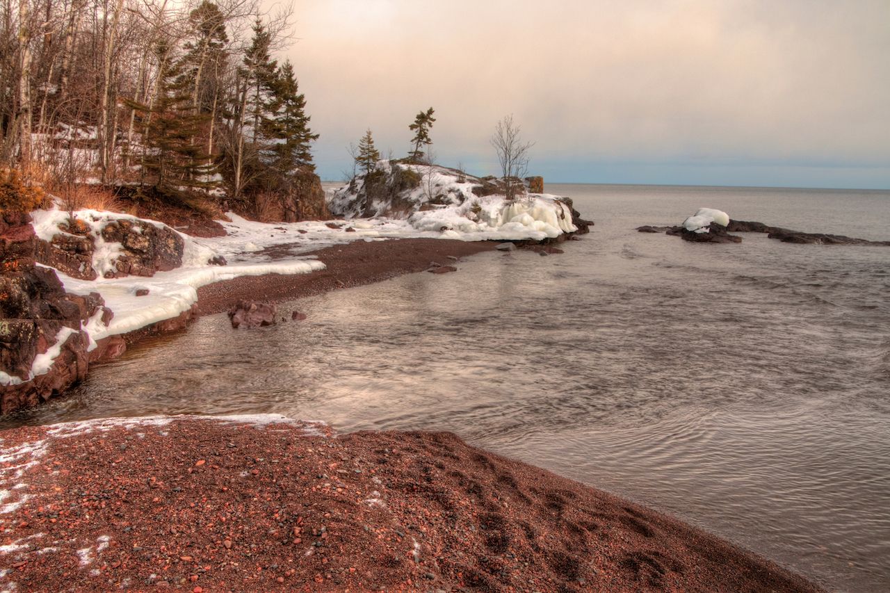 Winter hikes to the shore at Temperance River State Park in Minnesota