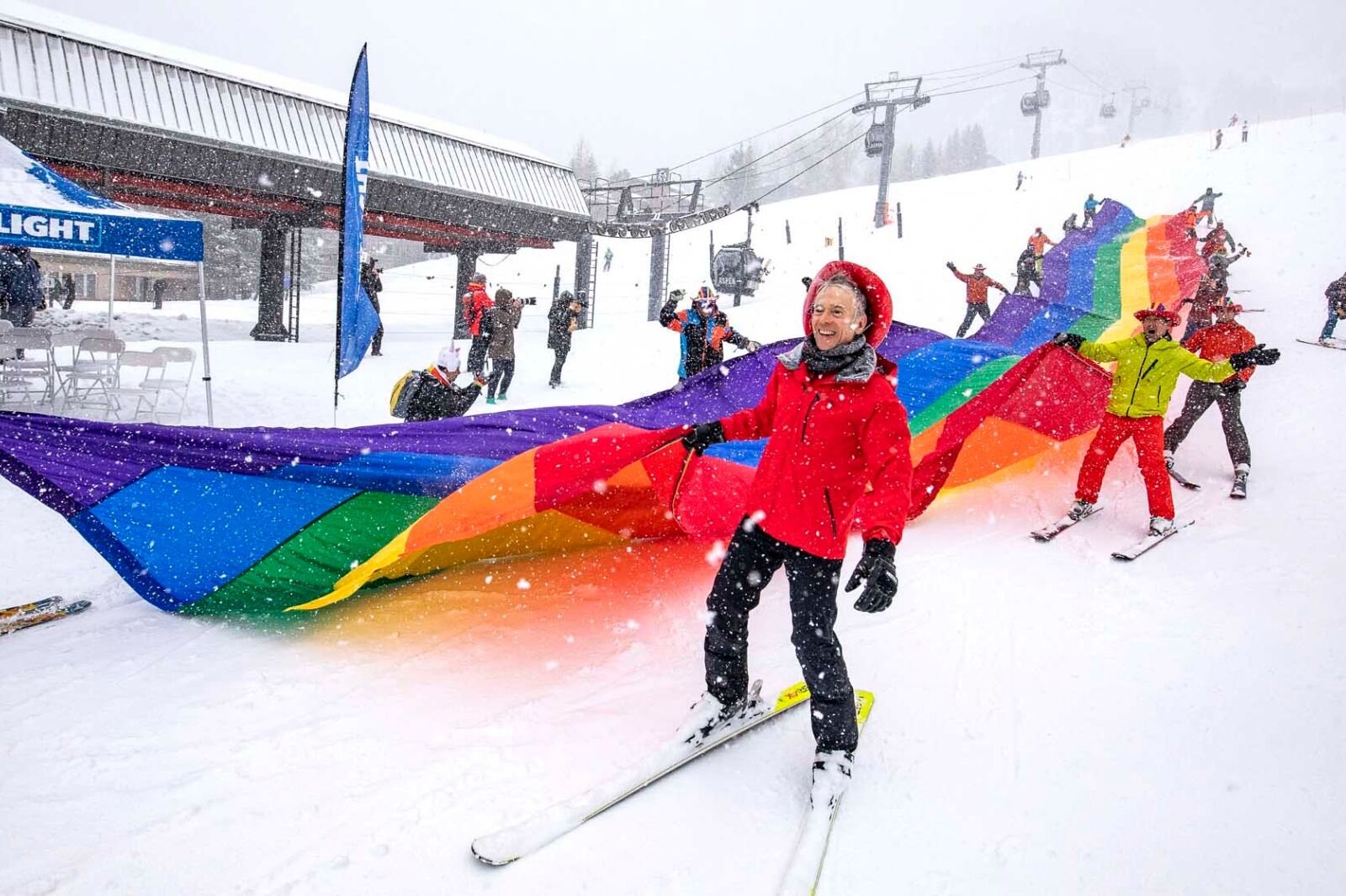 Fancy dress contest at gay ski week aspen 