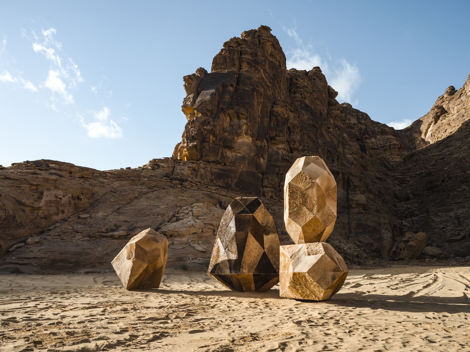 Art installation in the Saudi Arabian desert for Desert X 2022.