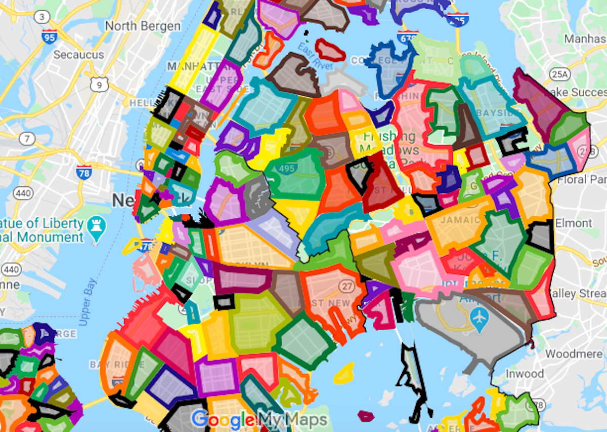 Map Of New York City Boroughs And Neighborhoods - Nelly Yevette