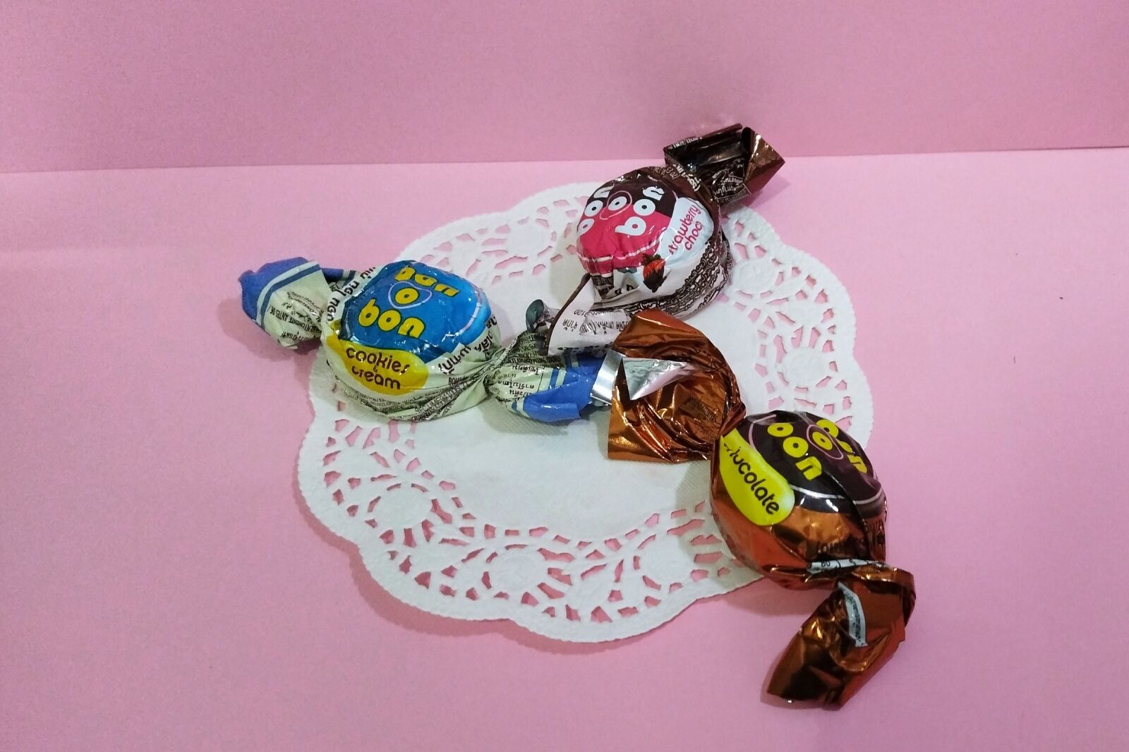 a picture of three Bon O Bon 