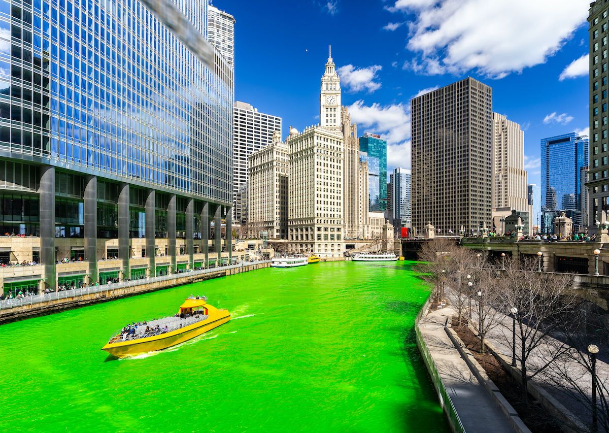 St Patrick'S Day 2024 Chicago River Dye aurie shaylyn