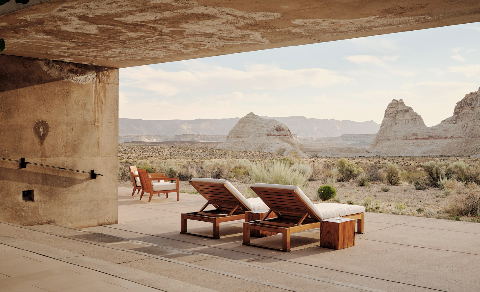 An open lounge at Amangiri, one of the best desert hotels in the US