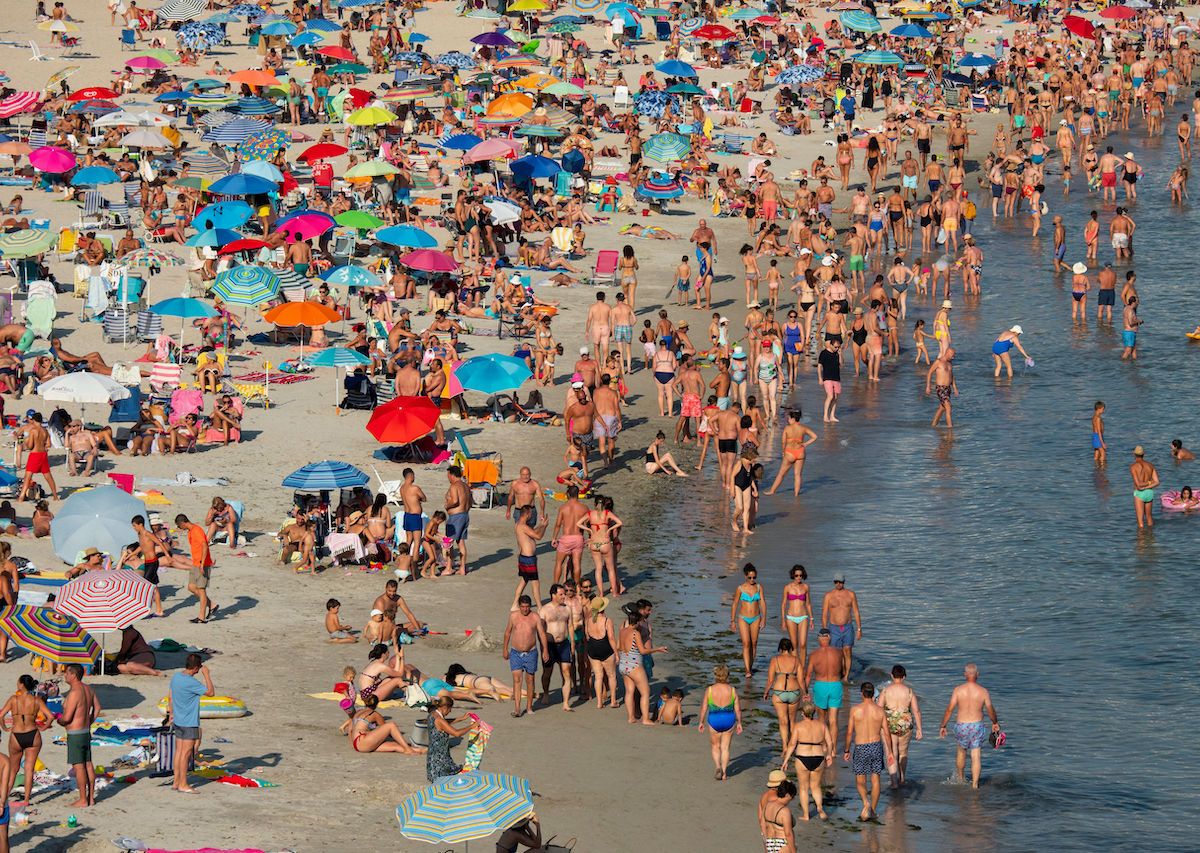 spain beaches people