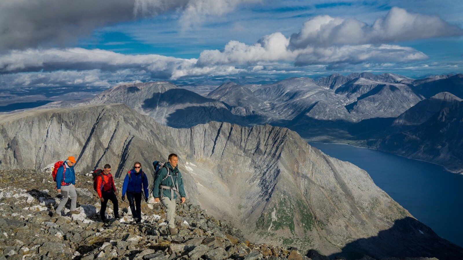 Hiking in the Torngat mountains in Nunavik