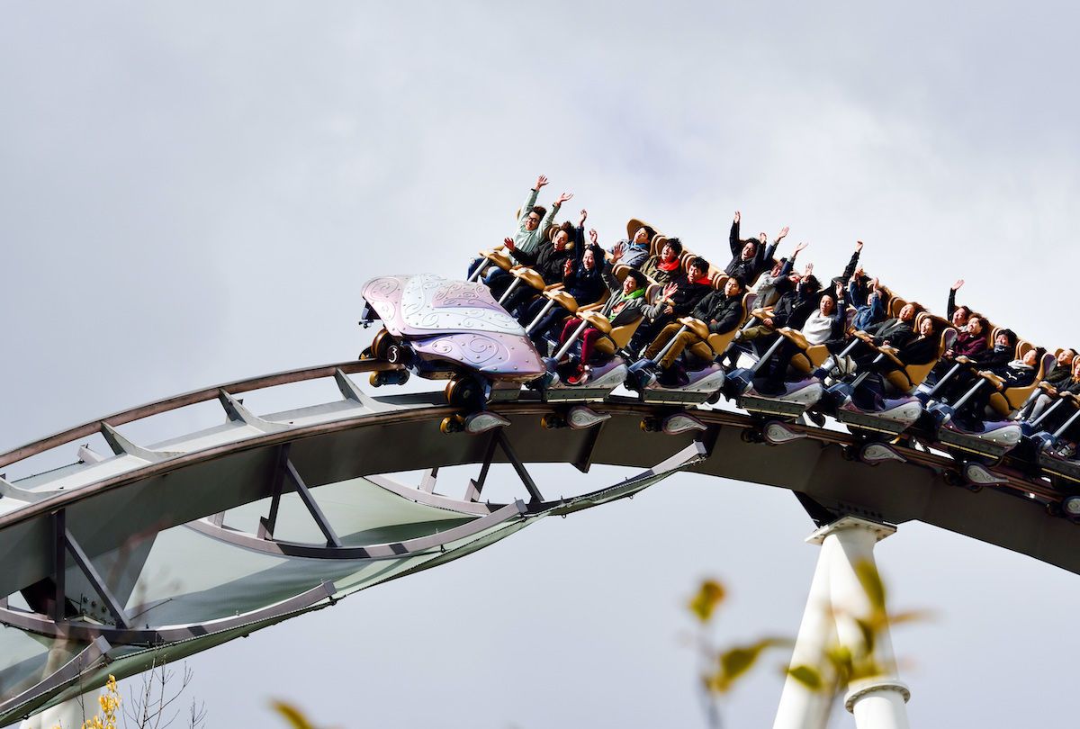 Reopened Theme Parks Ban Screaming on Roller Coasters. Riders Are