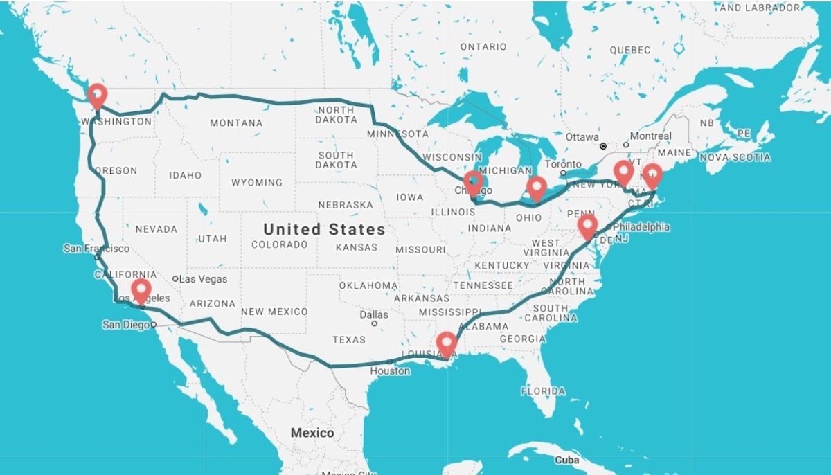 cross country train trips in the us