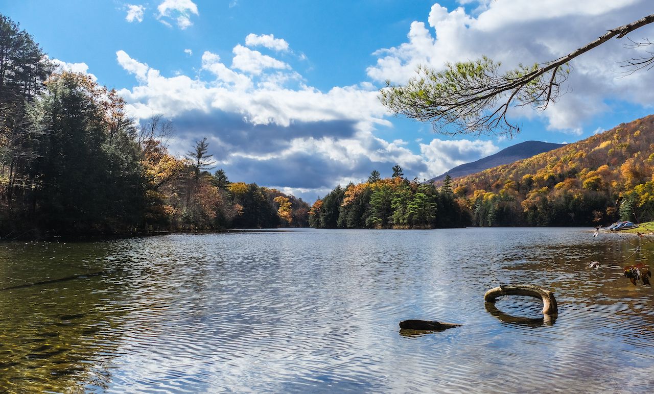 Emerald Lake State Park, one of the best New England state parks for fall foliage