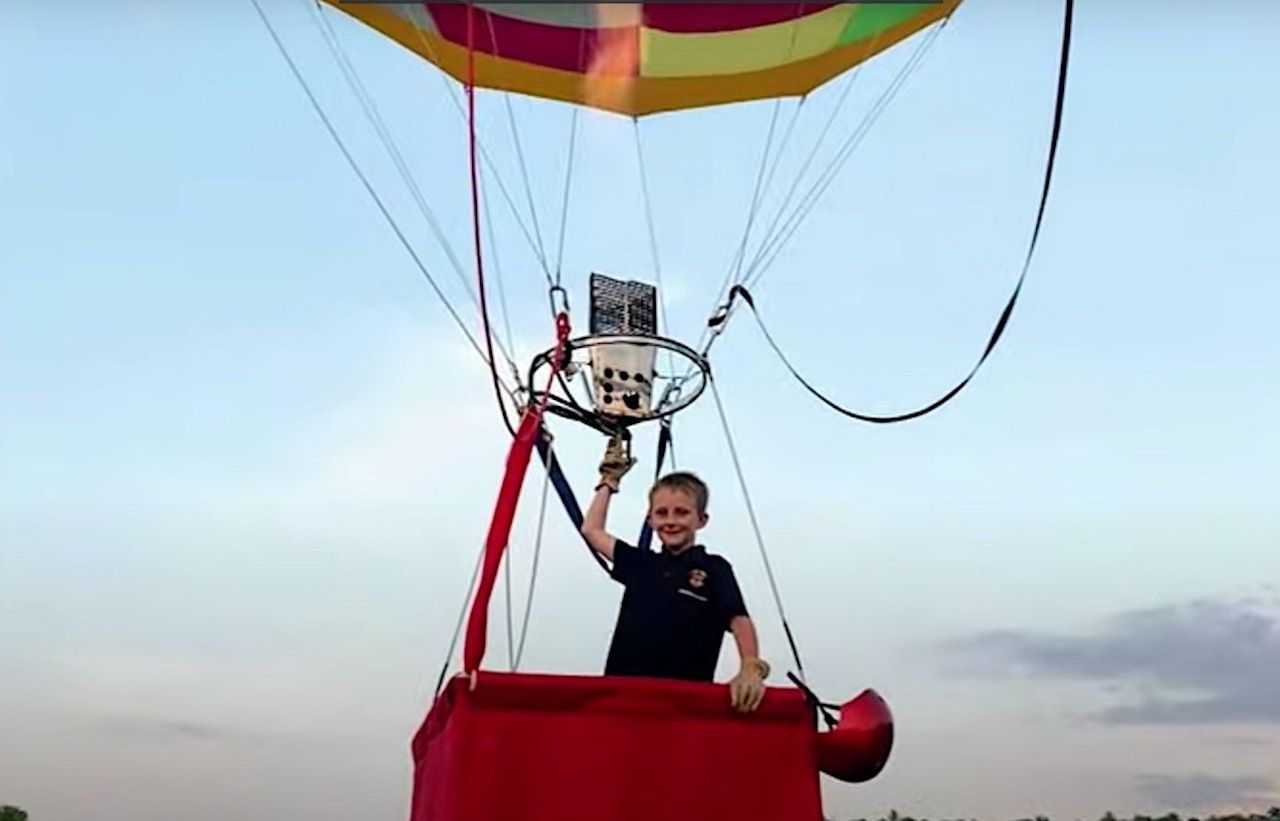 EightYearOld Breaks Hot Air Balloon Piloting Record