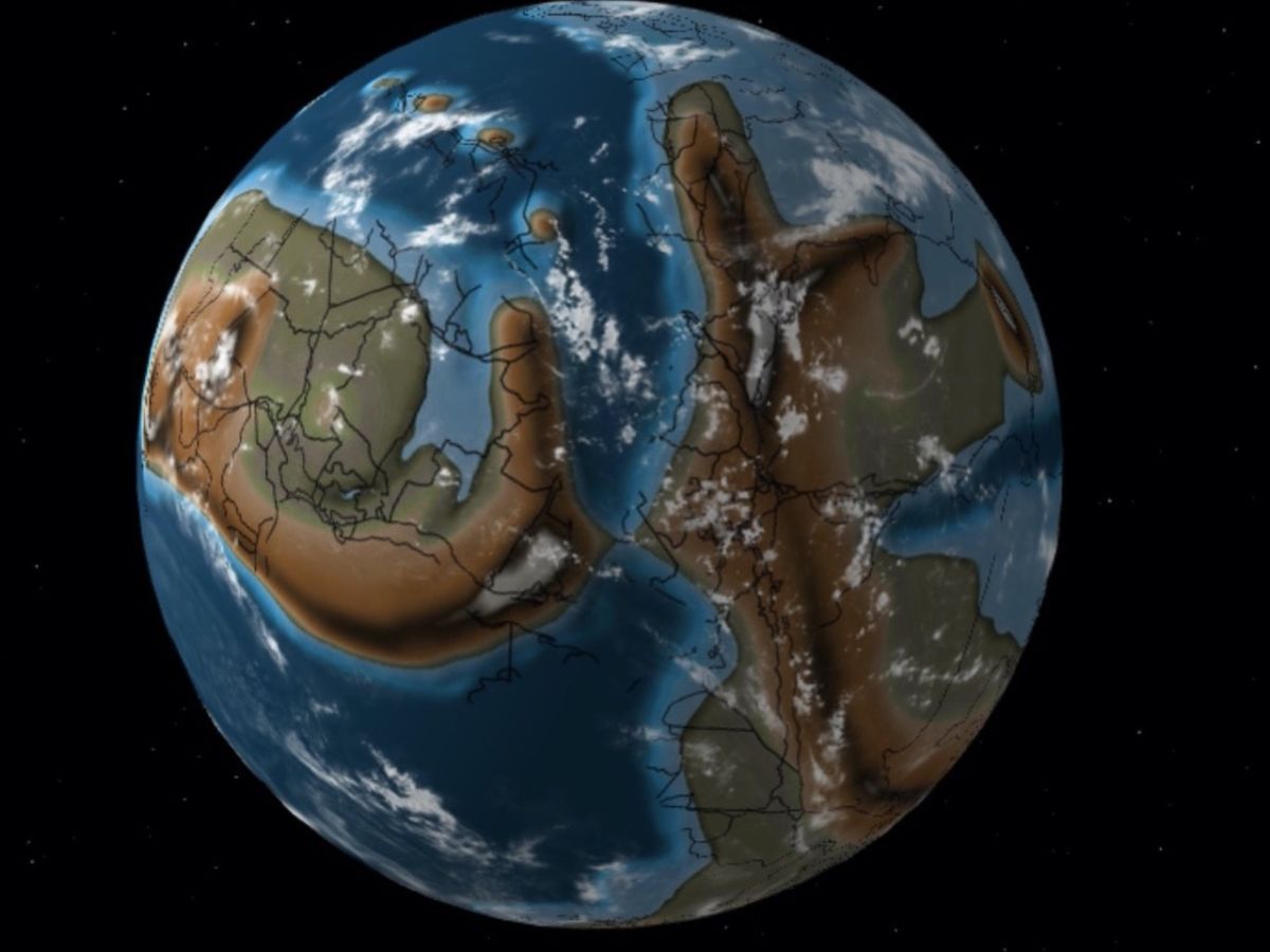 World Map 150 Million Years Ago - World Map