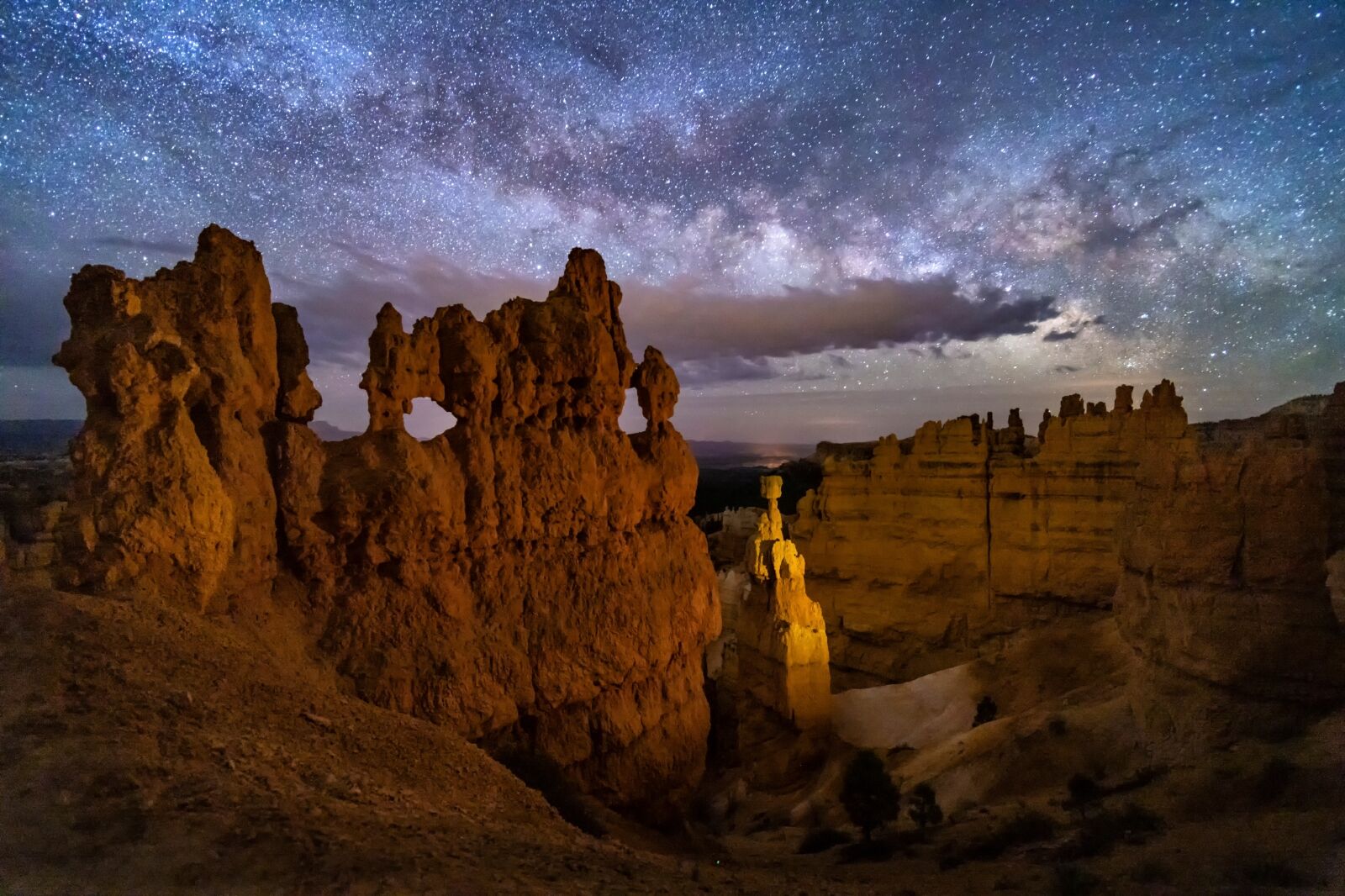 Bryce Canyon National Park with stars one of the top stargazing camping sites in the US