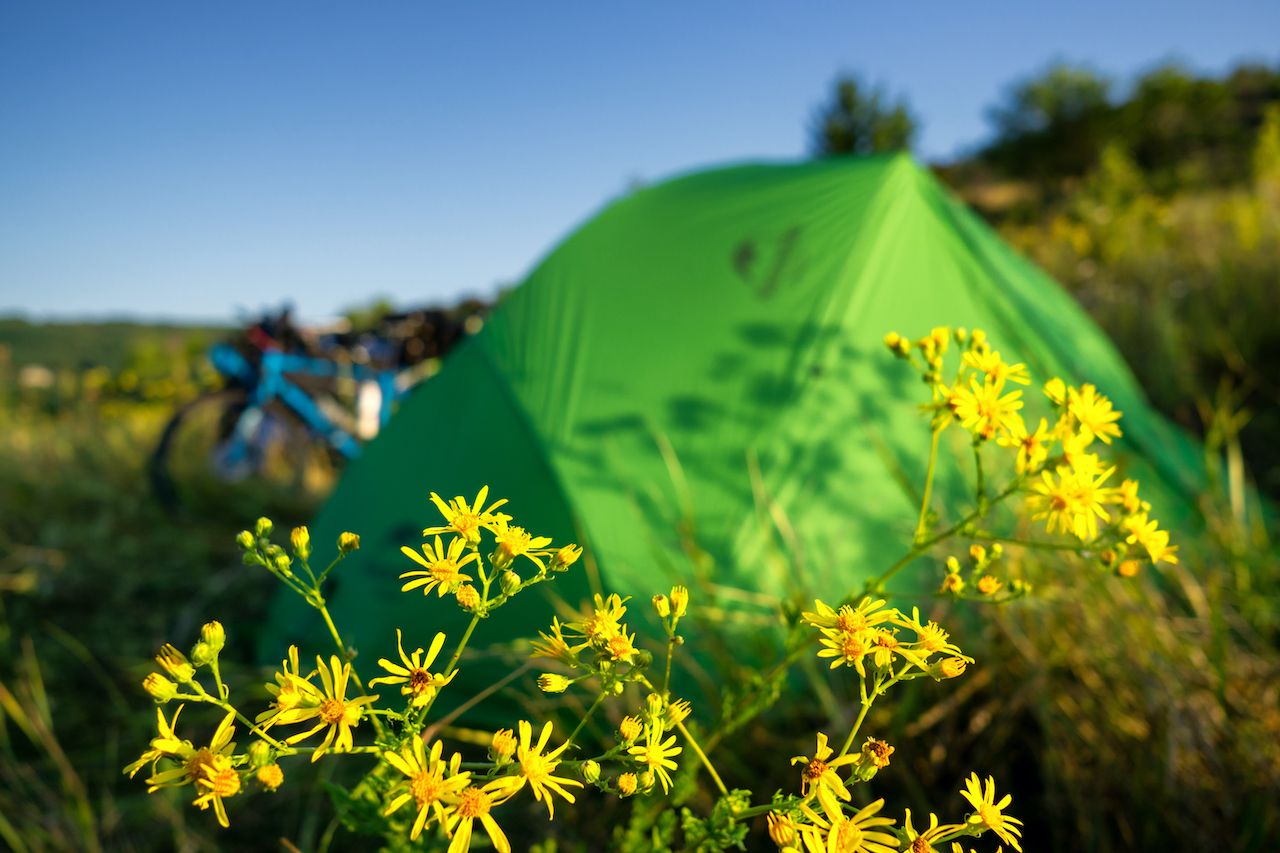 Tent and bike