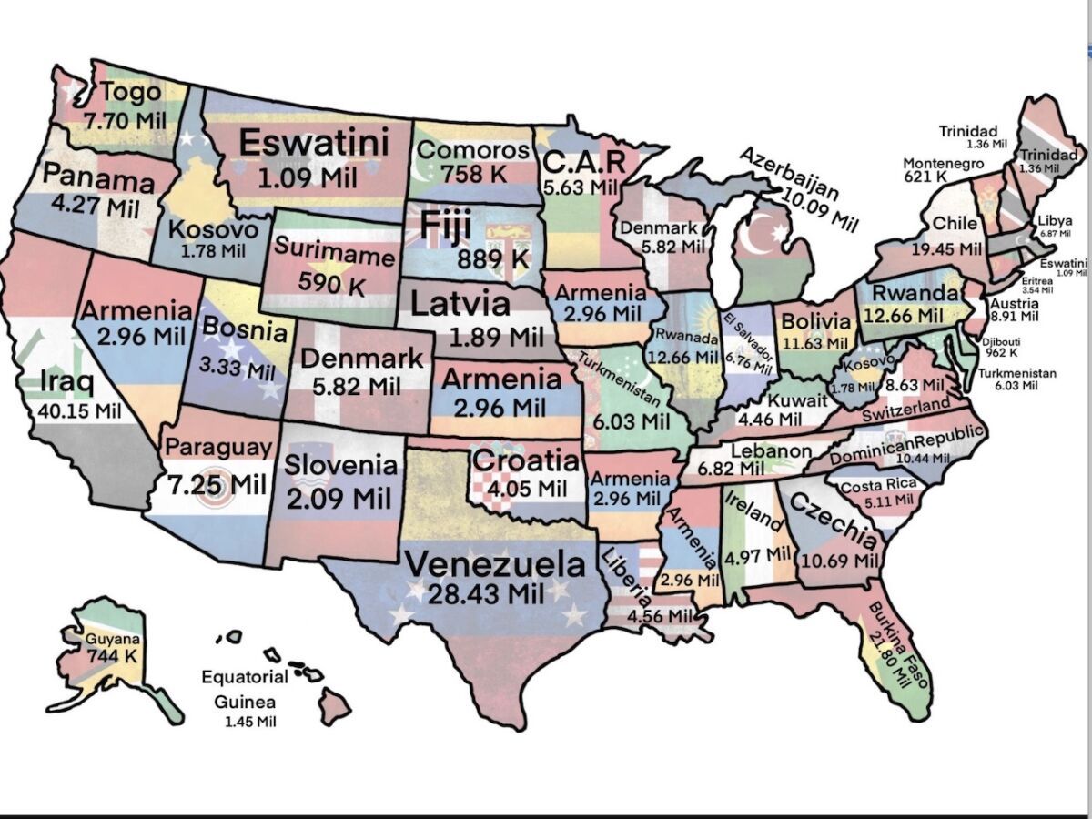 Usa Population 2024 By State And Country Bria Roxine