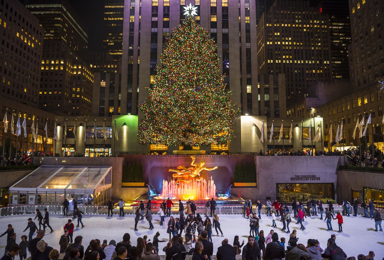 Christmas lights at Rockefeller Center