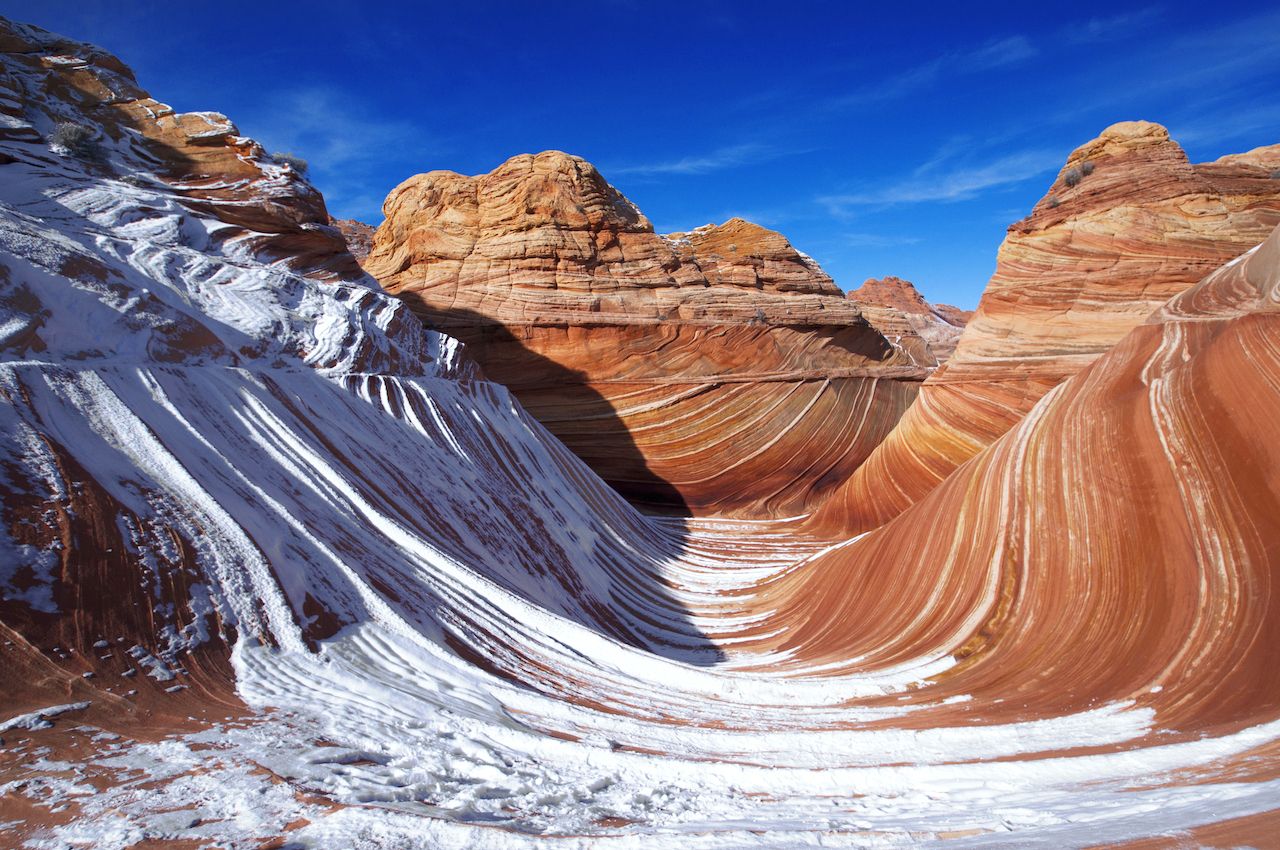 Coyote Buttes desert in winter